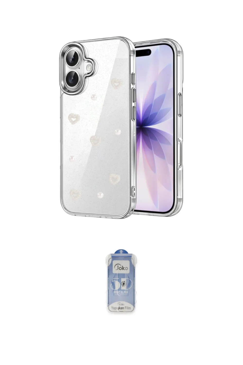 ieg™ iPhone 17 Kılıf Yörünge Form - Siyah Joko Magic 5D Cam