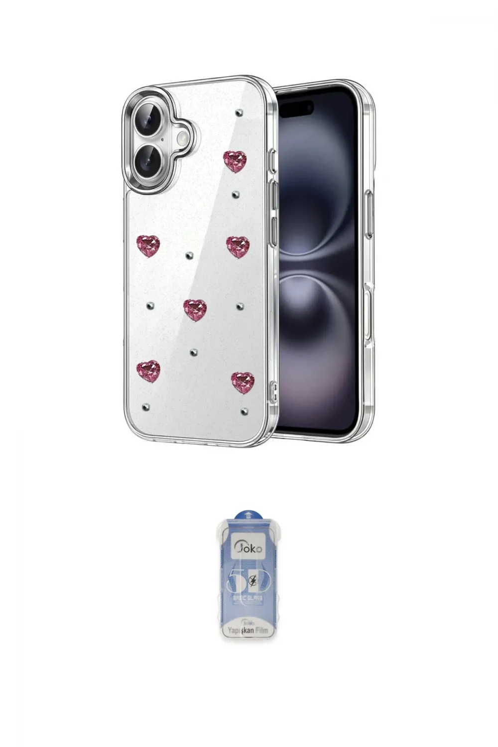 ieg™ iPhone 17 Kılıf Yörünge Form - Siyah Joko Magic 5D Cam