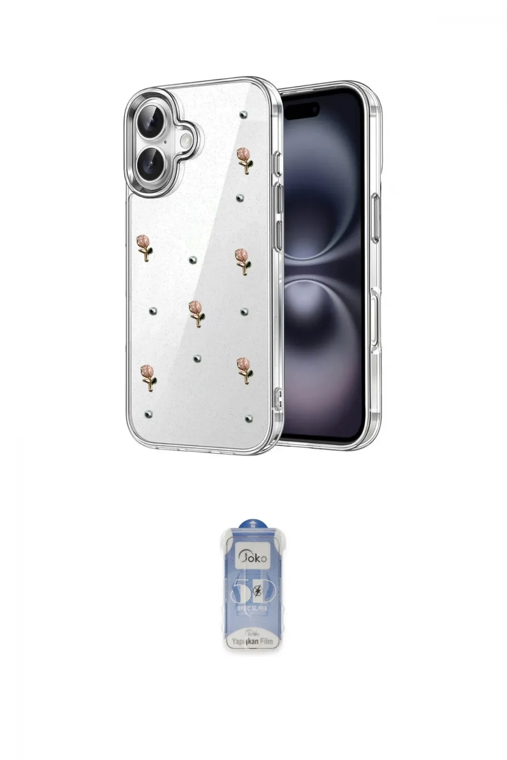 ieg™ iPhone 17 Kılıf Yörünge Form - Siyah Joko Magic 5D Cam