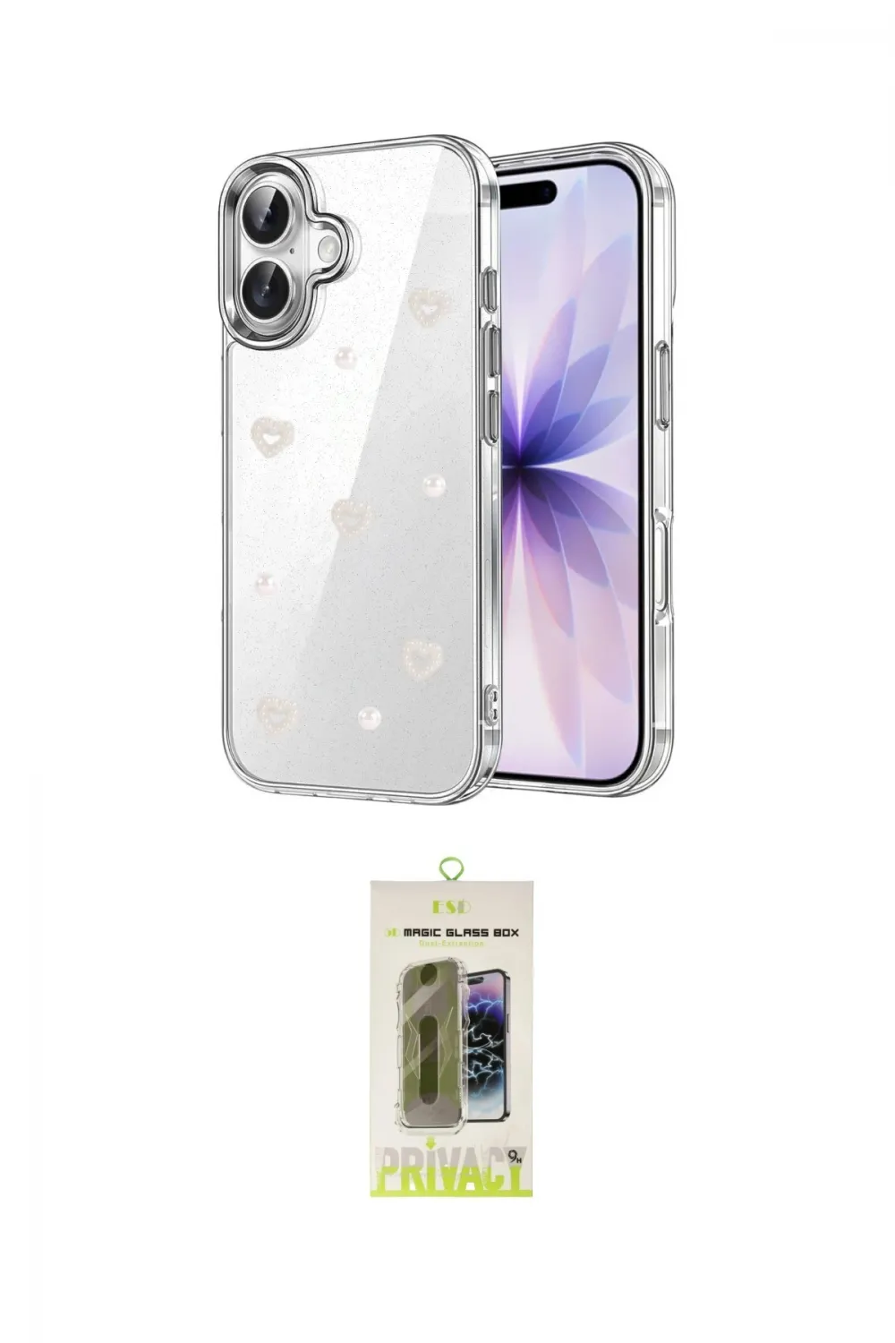 ieg™ iPhone 17 Kılıf Yörünge Form - Siyah Joko Magic 5D Hayalet Cam