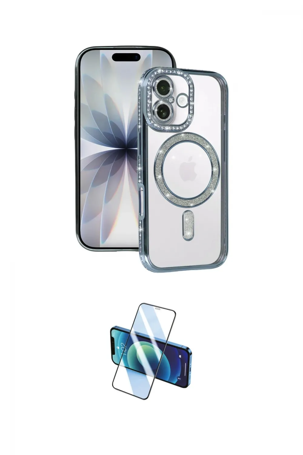 ieg™ iPhone 17 Kılıf Zirve Doku Prime - Siyah 3D Antistatik Cam Ekran Koruyucu