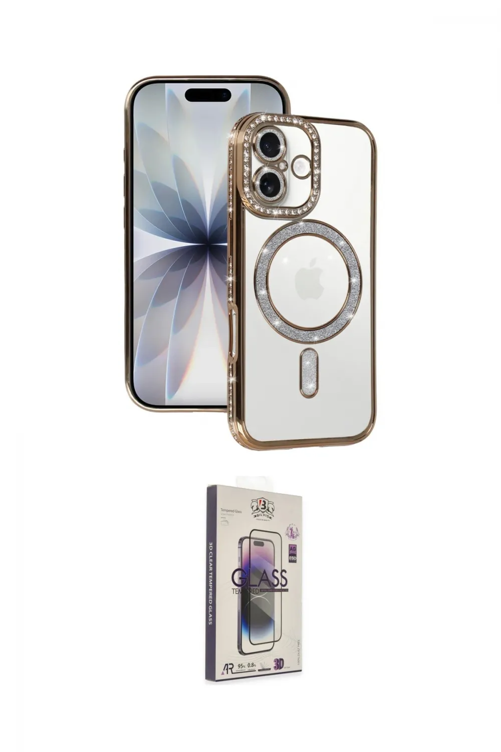 ieg™ iPhone 17 Kılıf Zirve Doku Prime - Siyah Bilvis 3D Cam Ekran Koruyucu