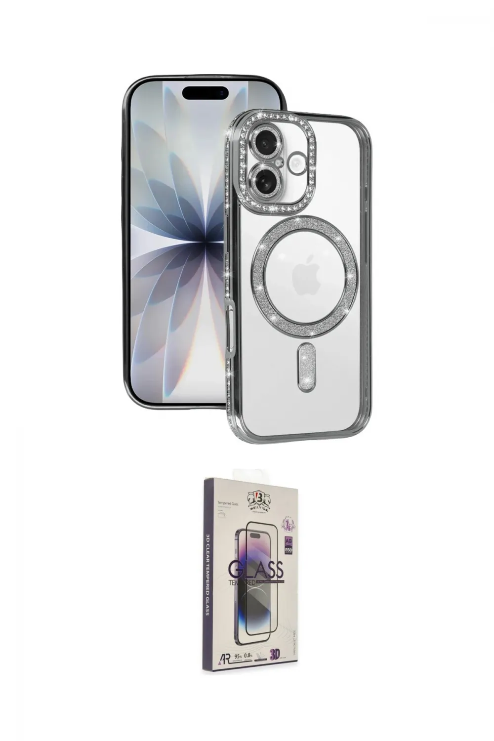 ieg™ iPhone 17 Kılıf Zirve Doku Prime - Siyah Bilvis 3D Cam Ekran Koruyucu