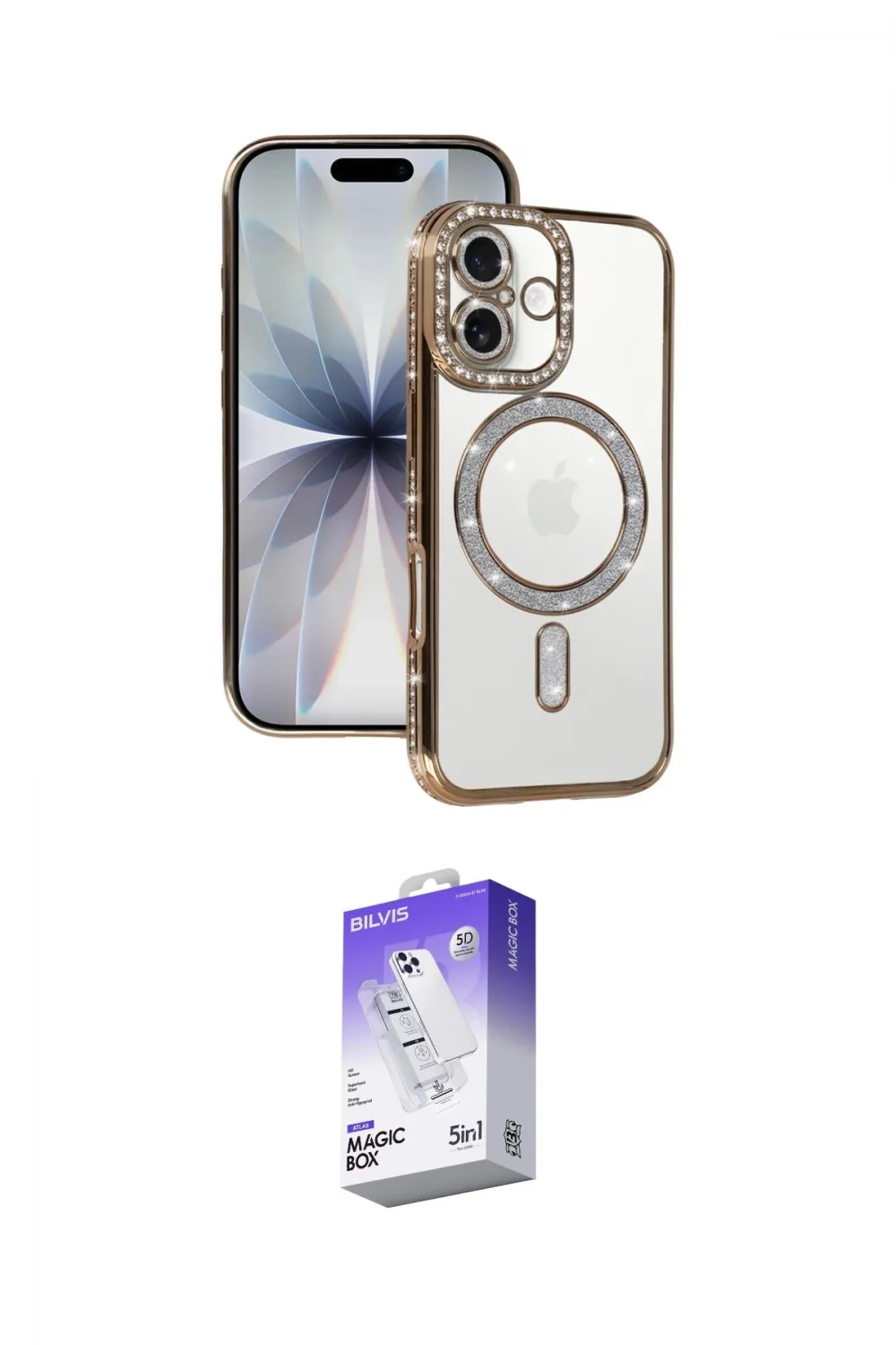ieg™ iPhone 17 Kılıf Zirve Doku Prime - Siyah Bilvis 5in1 3D Magic Cam Ekran Koruyucu