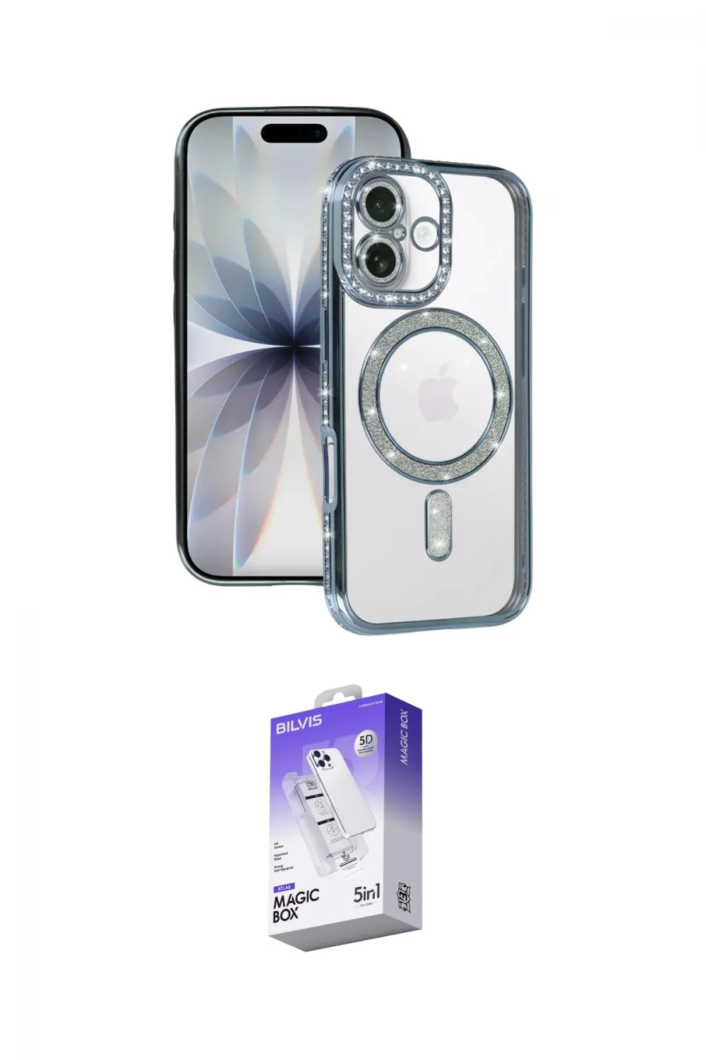 ieg™ iPhone 17 Kılıf Zirve Doku Prime - Siyah Bilvis 5in1 3D Magic Cam Ekran Koruyucu