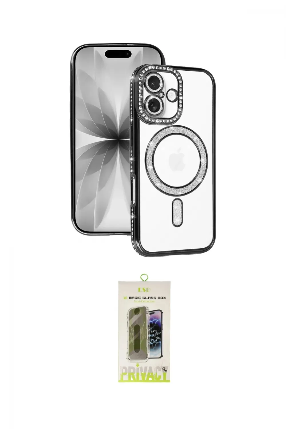 ieg™ iPhone 17 Kılıf Zirve Doku Prime - Siyah Joko Magic 5D Hayalet Cam