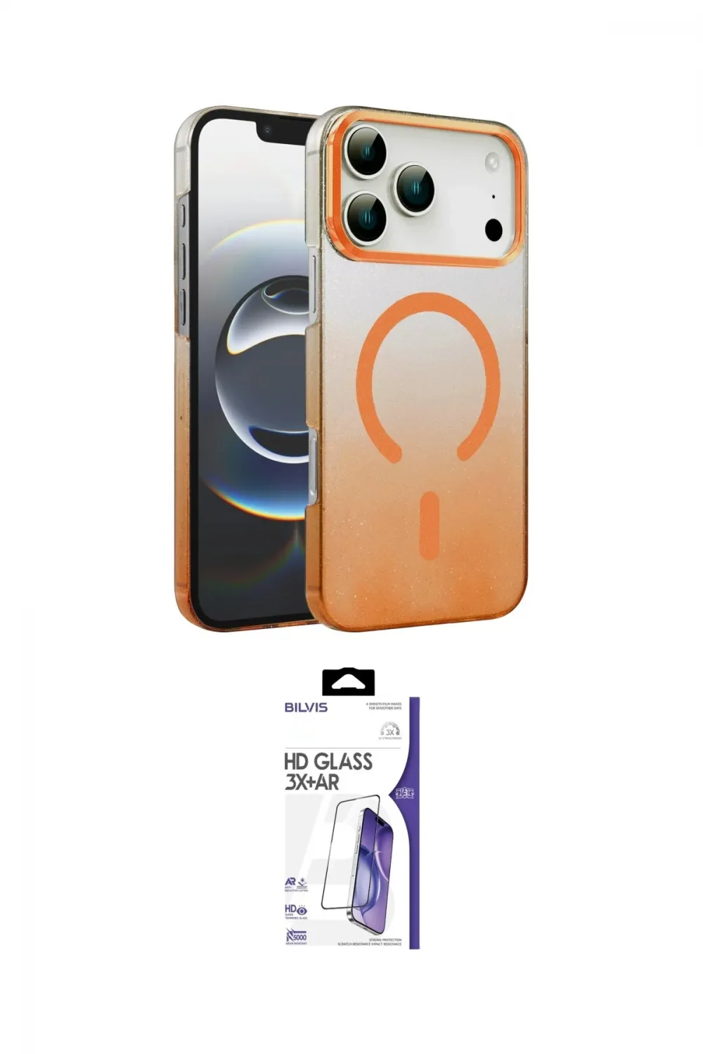 ieg™ iPhone 17 Pro Kılıf Ahenk Doku Özel Seri - Siyah Bilvis 3X AR HD Cam Ekran Koruyucu