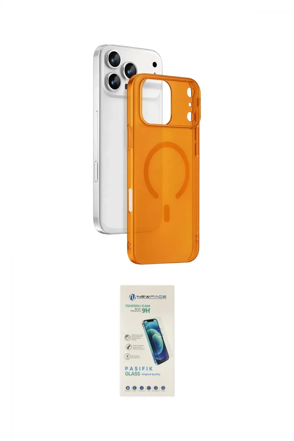 ieg™ iPhone 17 Pro Kılıf Ahenk Minimal Serisi - Şeffaf Pasifik Cam Ekran Koruyucu