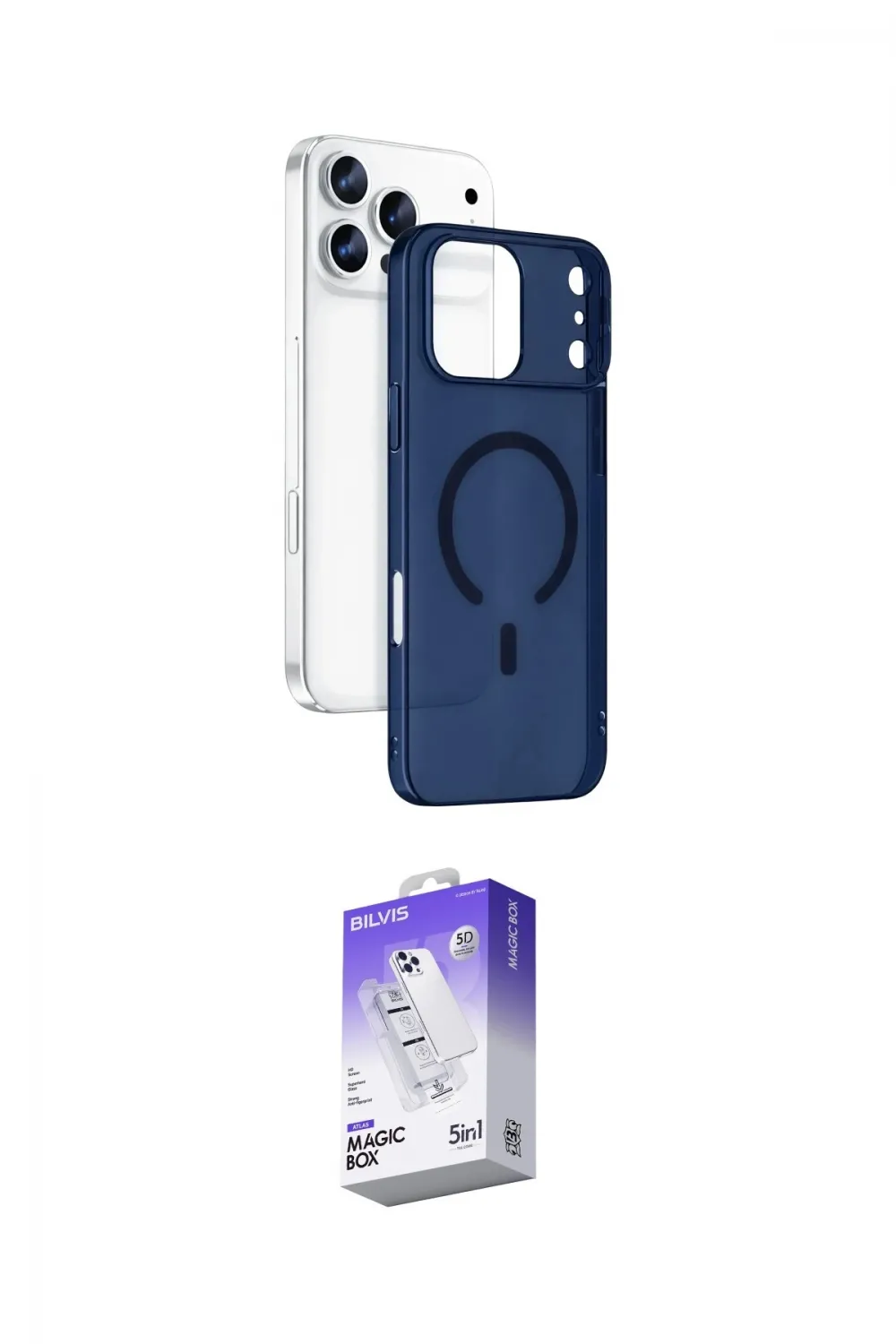 ieg™ iPhone 17 Pro Kılıf Ahenk Minimal Serisi - Siyah Bilvis 5in1 3D Magic Cam Ekran Koruyucu