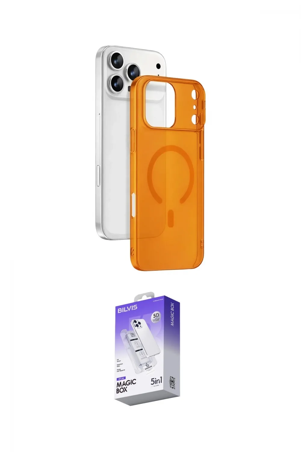 ieg™ iPhone 17 Pro Kılıf Ahenk Minimal Serisi - Siyah Bilvis 5in1 3D Magic Cam Ekran Koruyucu