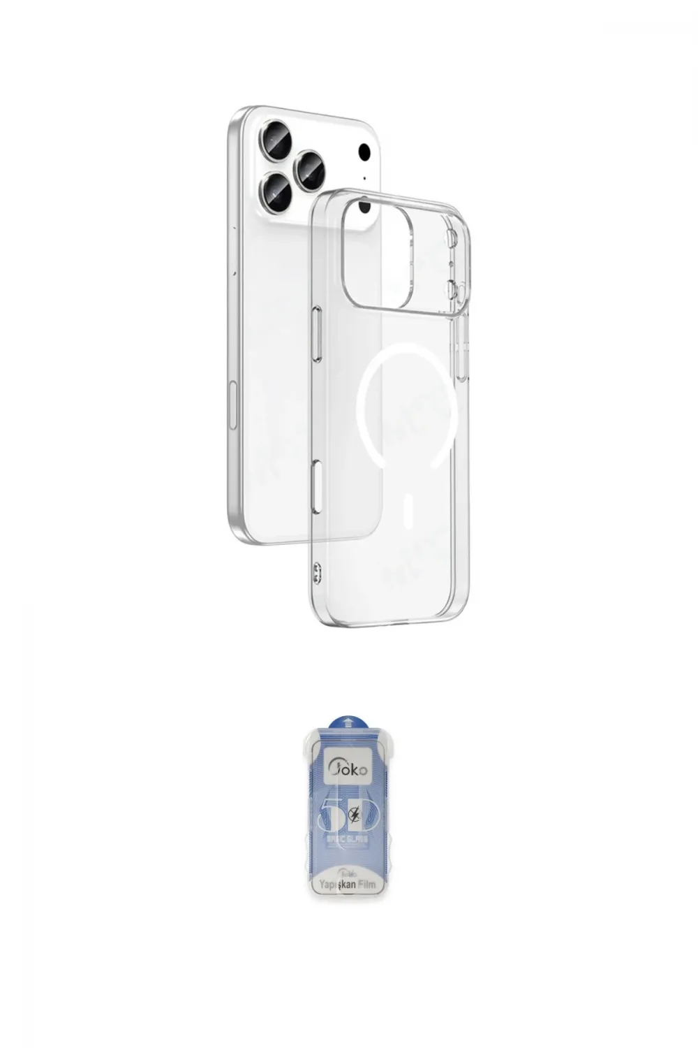 ieg™ iPhone 17 Pro Kılıf Ahenk Minimal Serisi - Siyah Joko Magic 5D Cam