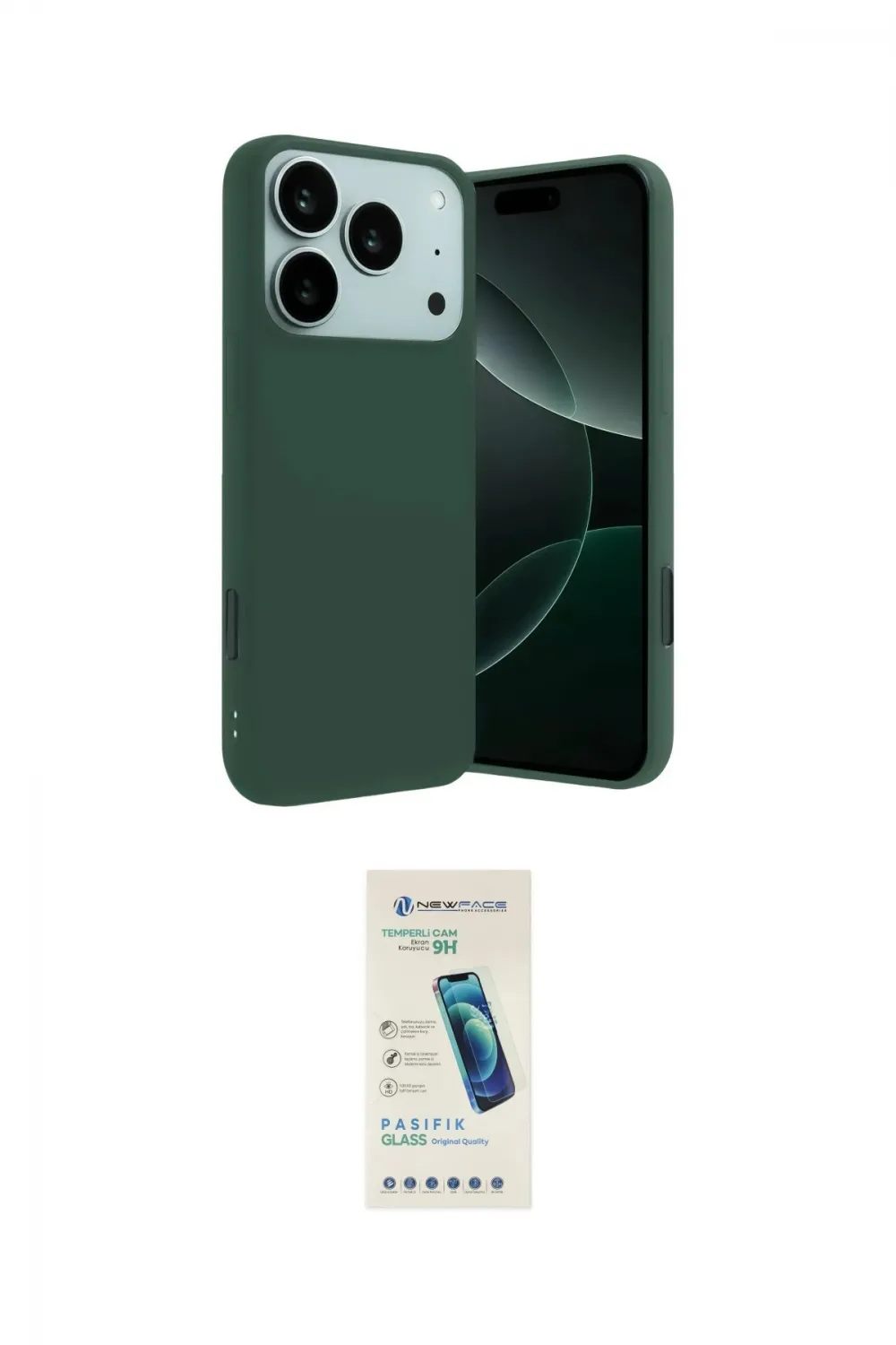 ieg™ iPhone 17 Pro Kılıf Ahenk Serisi - Şeffaf Pasifik Cam Ekran Koruyucu