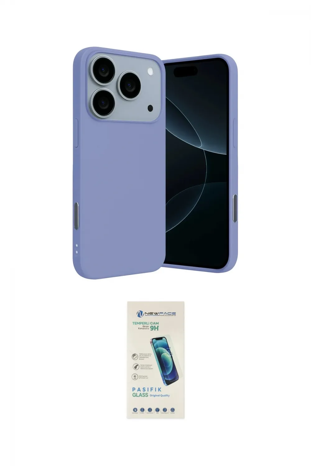 ieg™ iPhone 17 Pro Kılıf Ahenk Serisi - Şeffaf Pasifik Cam Ekran Koruyucu