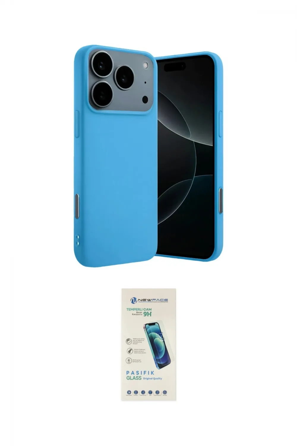 ieg™ iPhone 17 Pro Kılıf Ahenk Serisi - Şeffaf Pasifik Cam Ekran Koruyucu