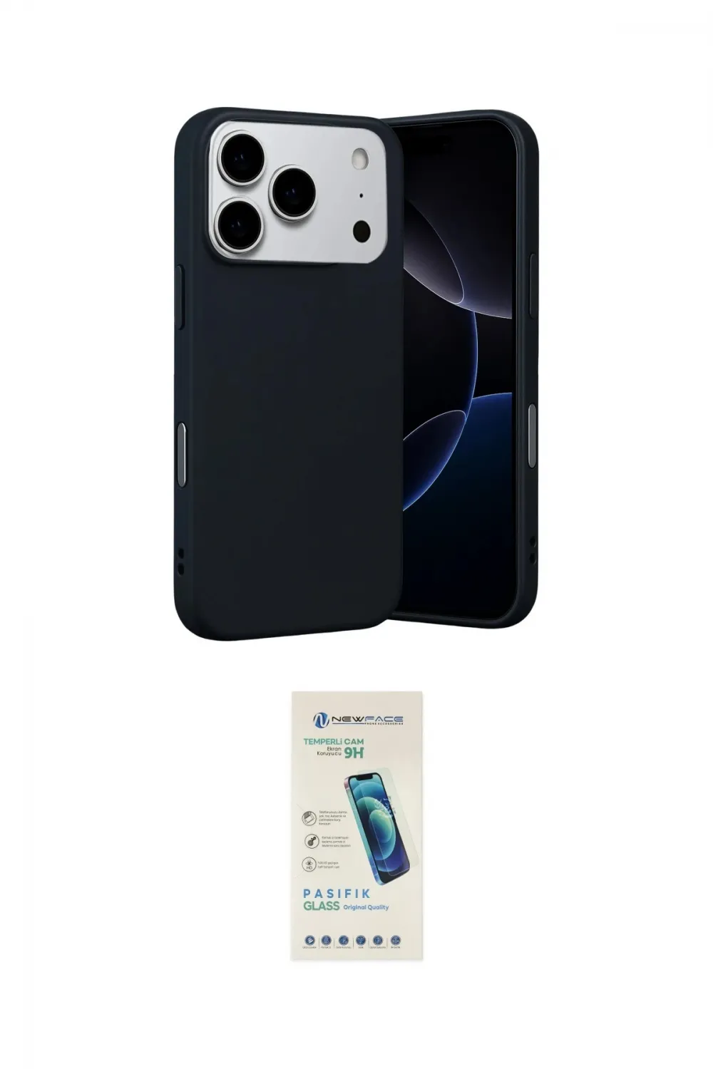 ieg™ iPhone 17 Pro Kılıf Ahenk Serisi - Şeffaf Pasifik Cam Ekran Koruyucu