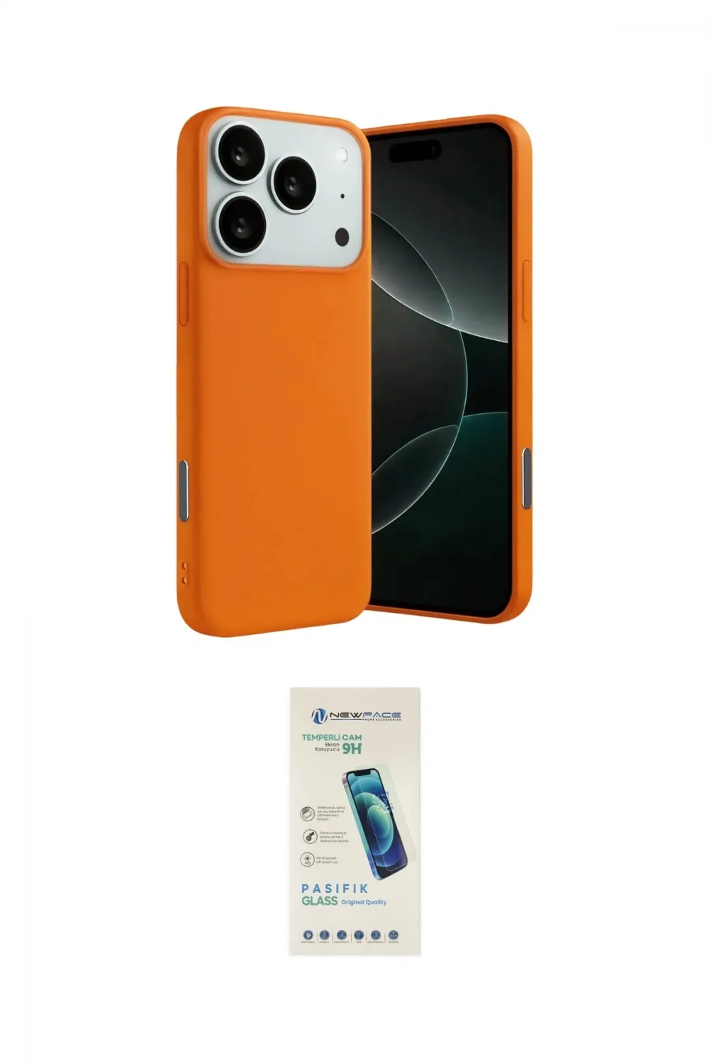 ieg™ iPhone 17 Pro Kılıf Ahenk Serisi - Şeffaf Pasifik Cam Ekran Koruyucu
