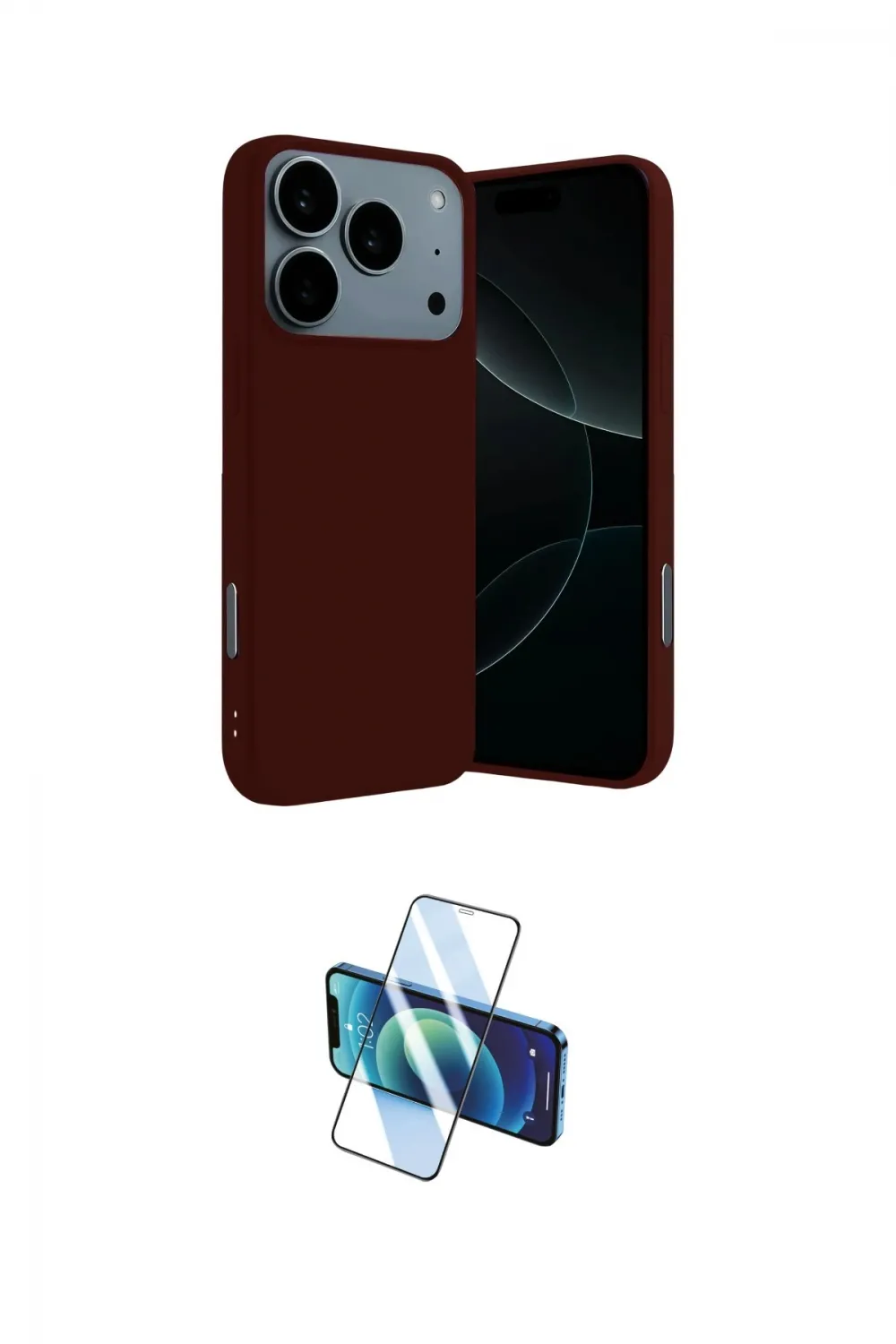 ieg™ iPhone 17 Pro Kılıf Ahenk Serisi - Siyah 3D Antistatik Seramik Nano Ekran Koruyucu
