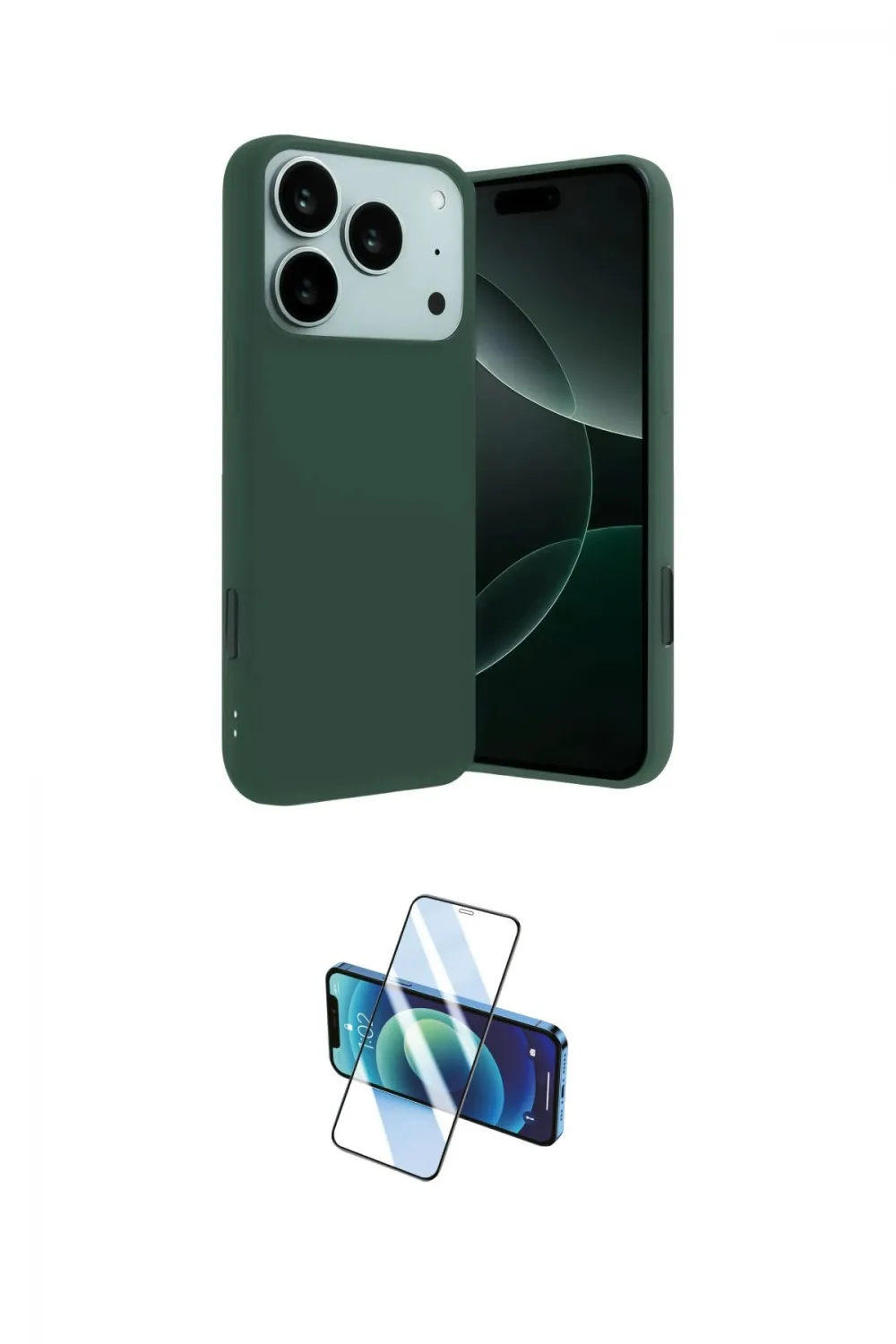 ieg™ iPhone 17 Pro Kılıf Ahenk Serisi - Siyah 3D Antistatik Seramik Nano Ekran Koruyucu