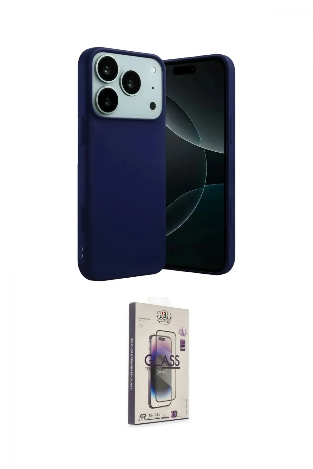 ieg™ iPhone 17 Pro Kılıf Ahenk Serisi - Siyah Bilvis 3D Cam Ekran Koruyucu