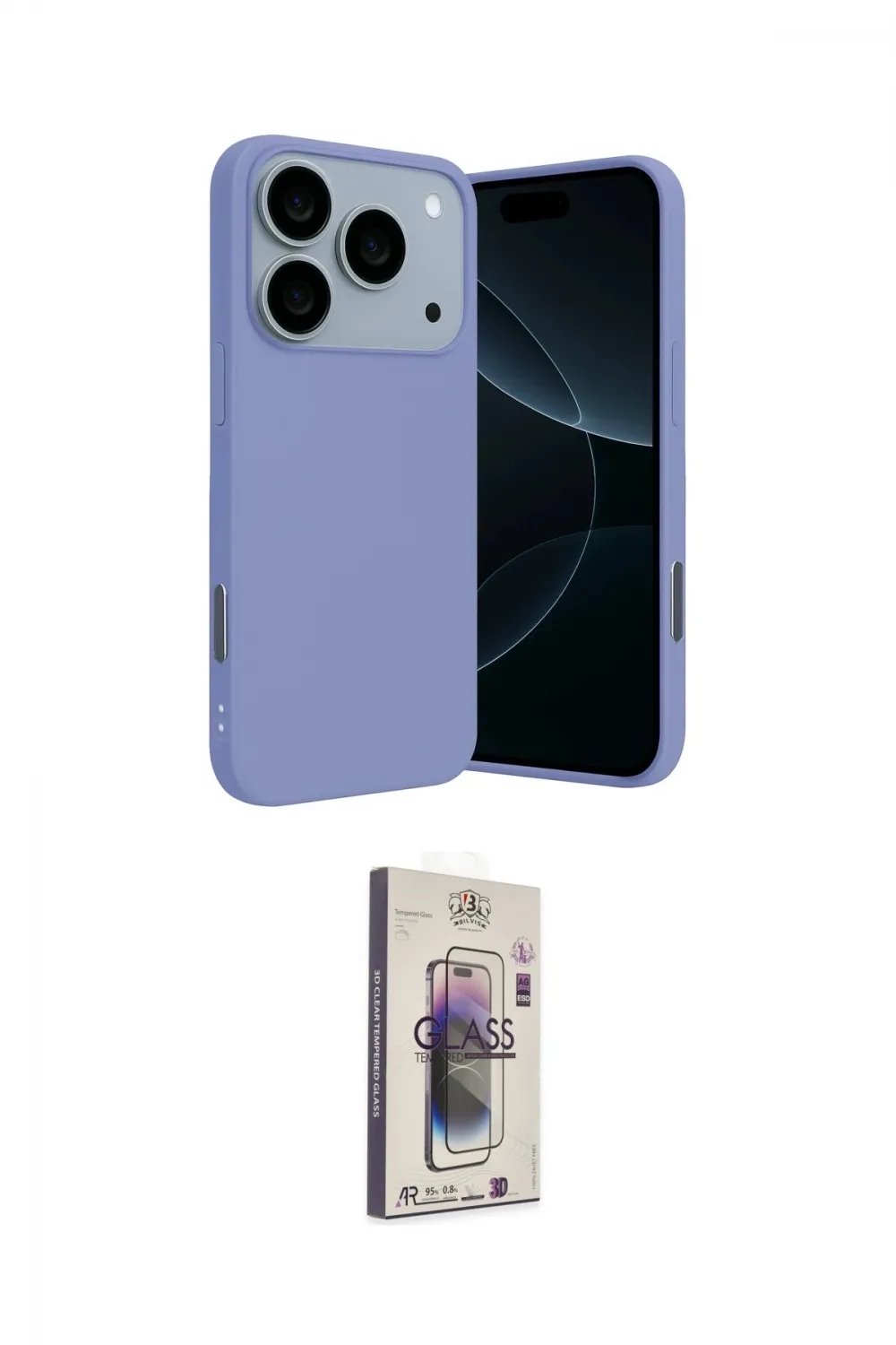 ieg™ iPhone 17 Pro Kılıf Ahenk Serisi - Siyah Bilvis 3D Cam Ekran Koruyucu