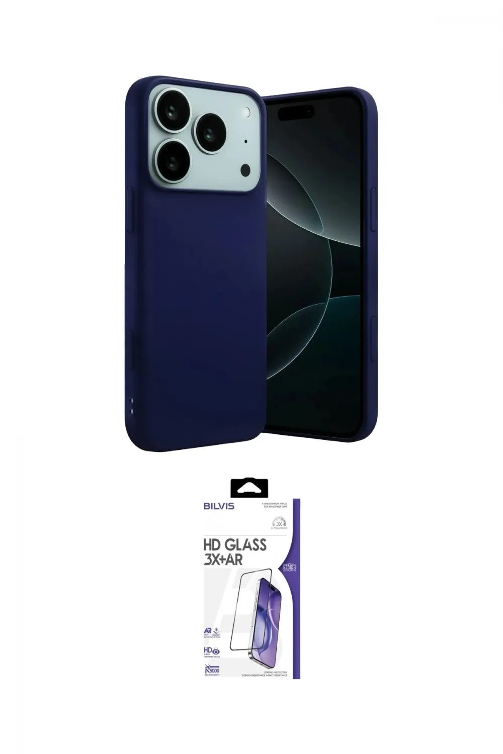 ieg™ iPhone 17 Pro Kılıf Ahenk Serisi - Siyah Bilvis 3X AR HD Cam Ekran Koruyucu