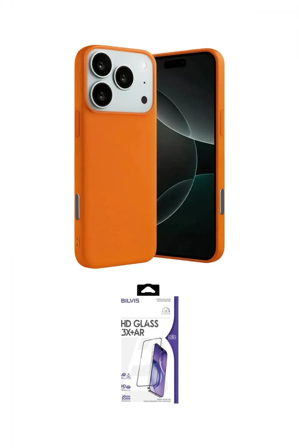 ieg™ iPhone 17 Pro Kılıf Ahenk Serisi - Siyah Bilvis 3X AR HD Cam Ekran Koruyucu