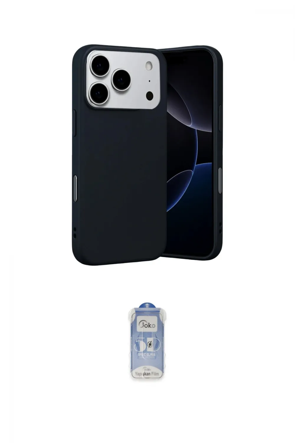 ieg™ iPhone 17 Pro Kılıf Ahenk Serisi - Siyah Joko Magic 5D Cam