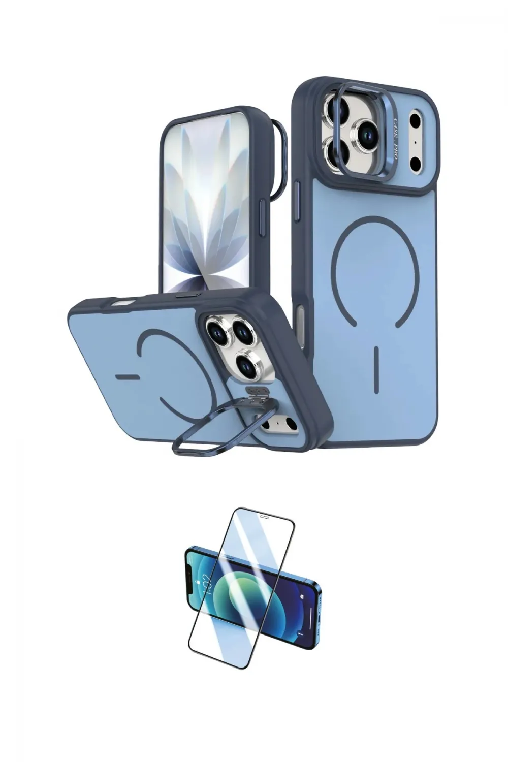 ieg™ iPhone 17 Pro Kılıf Çekirdek Klasik - Siyah 3D Antistatik Seramik Nano Ekran Koruyucu