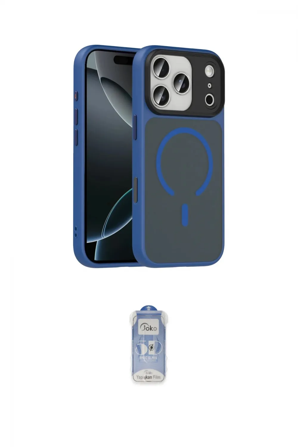ieg™ iPhone 17 Pro Kılıf Doruk Form Serisi - Siyah Joko Magic 5D Cam