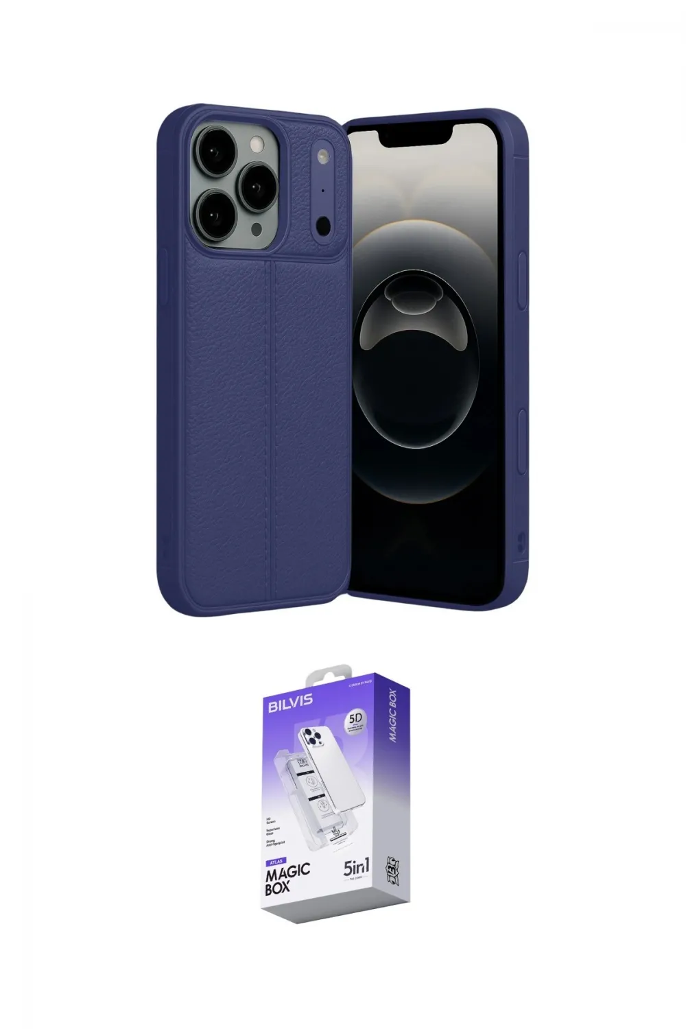 ieg™ iPhone 17 Pro Kılıf Doruk Klasik Özel Seri - Siyah Bilvis 5in1 3D Magic Cam Ekran Koruyucu