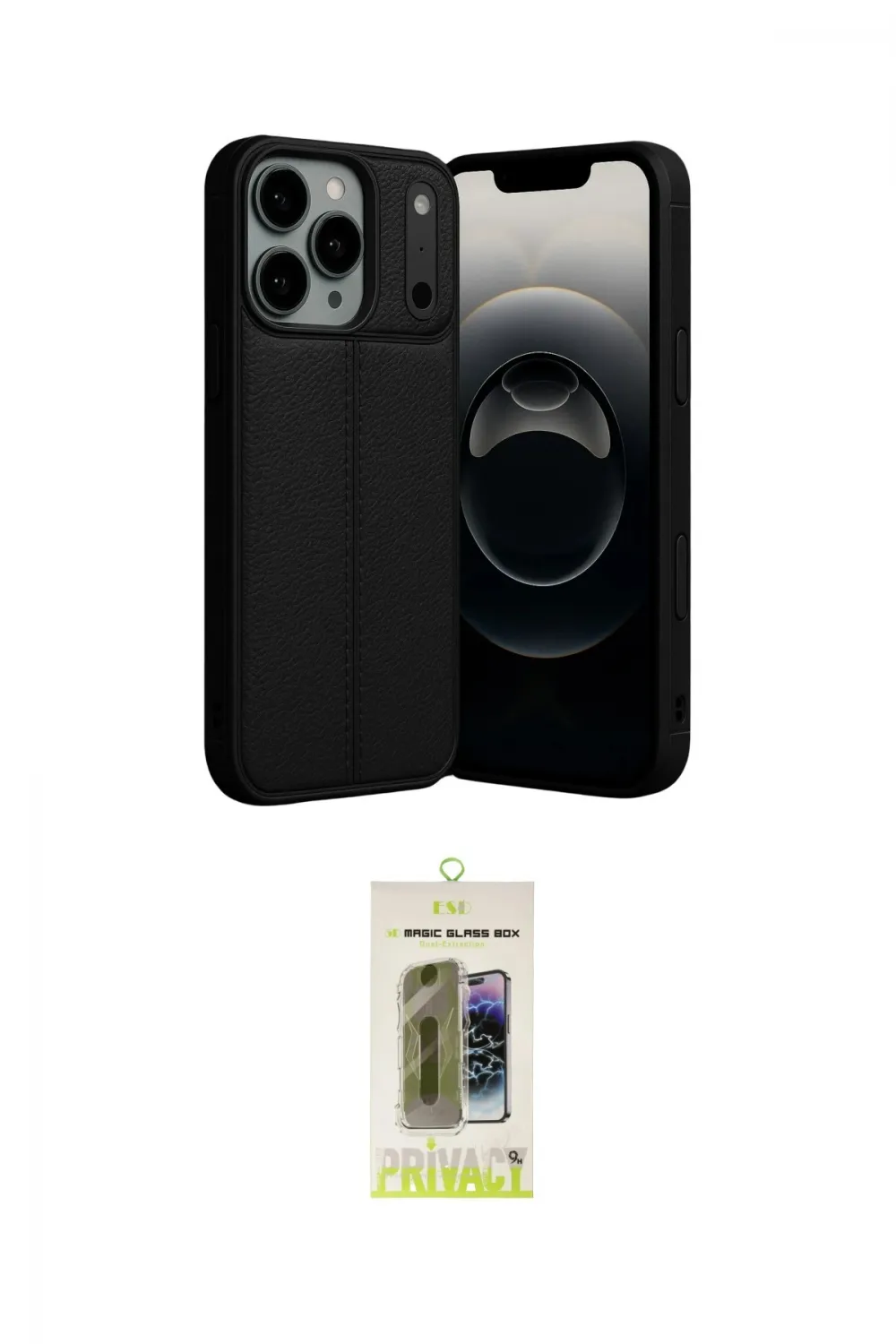 ieg™ iPhone 17 Pro Kılıf Doruk Klasik Özel Seri - Siyah Joko Magic 5D Hayalet Cam