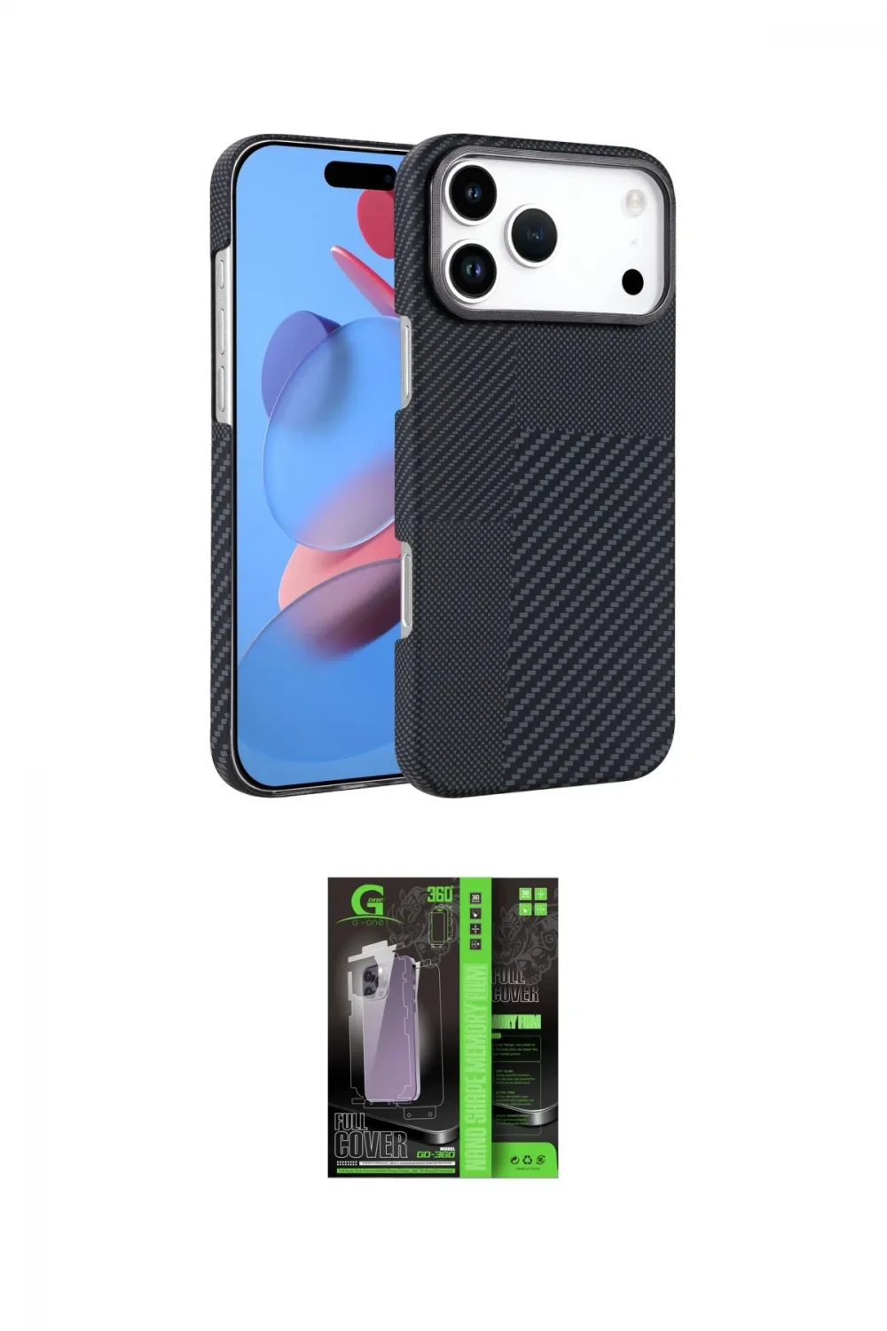ieg™ iPhone 17 Pro Kılıf Doruk Serisi - Şeffaf 360 Full Body Arka Koruyucu