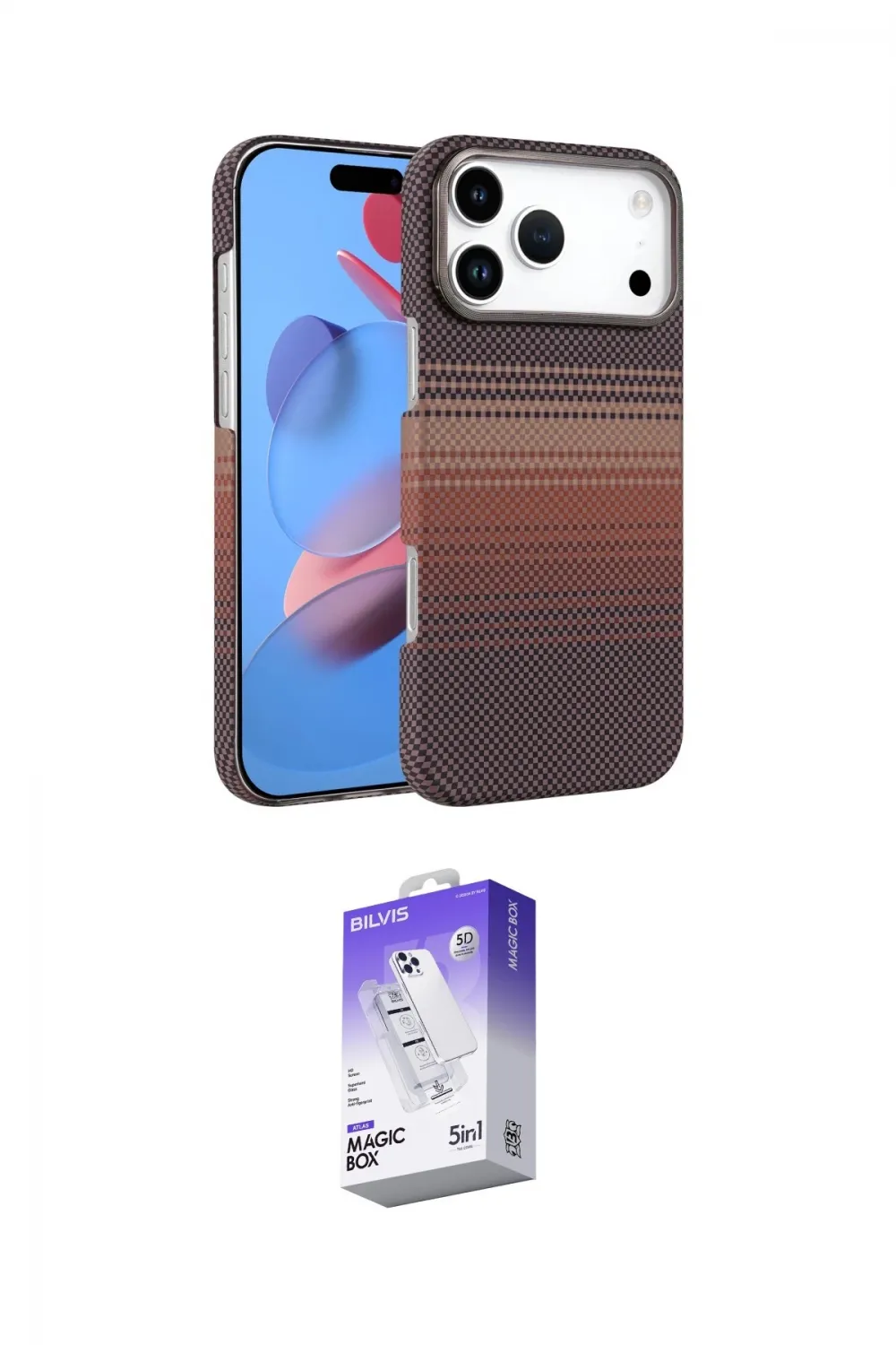 ieg™ iPhone 17 Pro Kılıf Doruk Serisi - Siyah Bilvis 5in1 3D Magic Cam Ekran Koruyucu