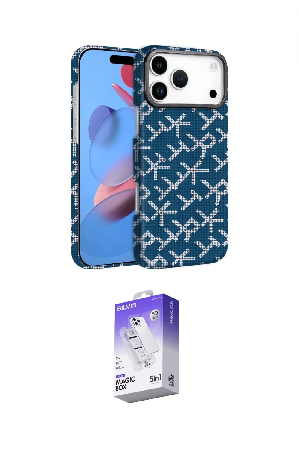 ieg™ iPhone 17 Pro Kılıf Doruk Serisi - Siyah Bilvis 5in1 3D Magic Cam Ekran Koruyucu