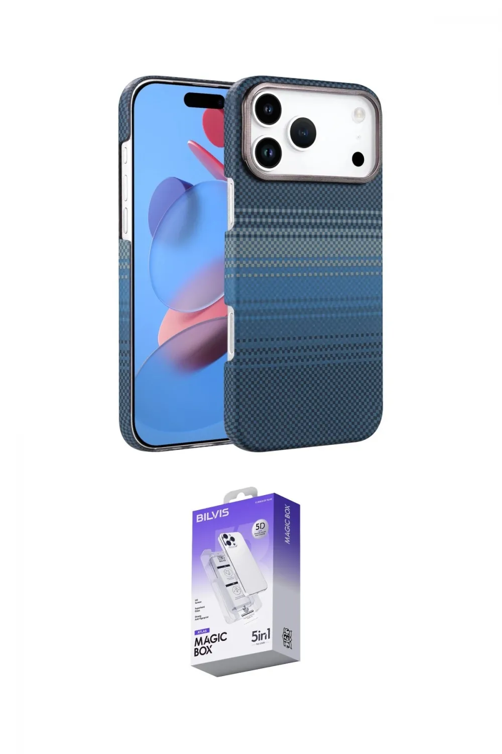 ieg™ iPhone 17 Pro Kılıf Doruk Serisi - Siyah Bilvis 5in1 3D Magic Cam Ekran Koruyucu