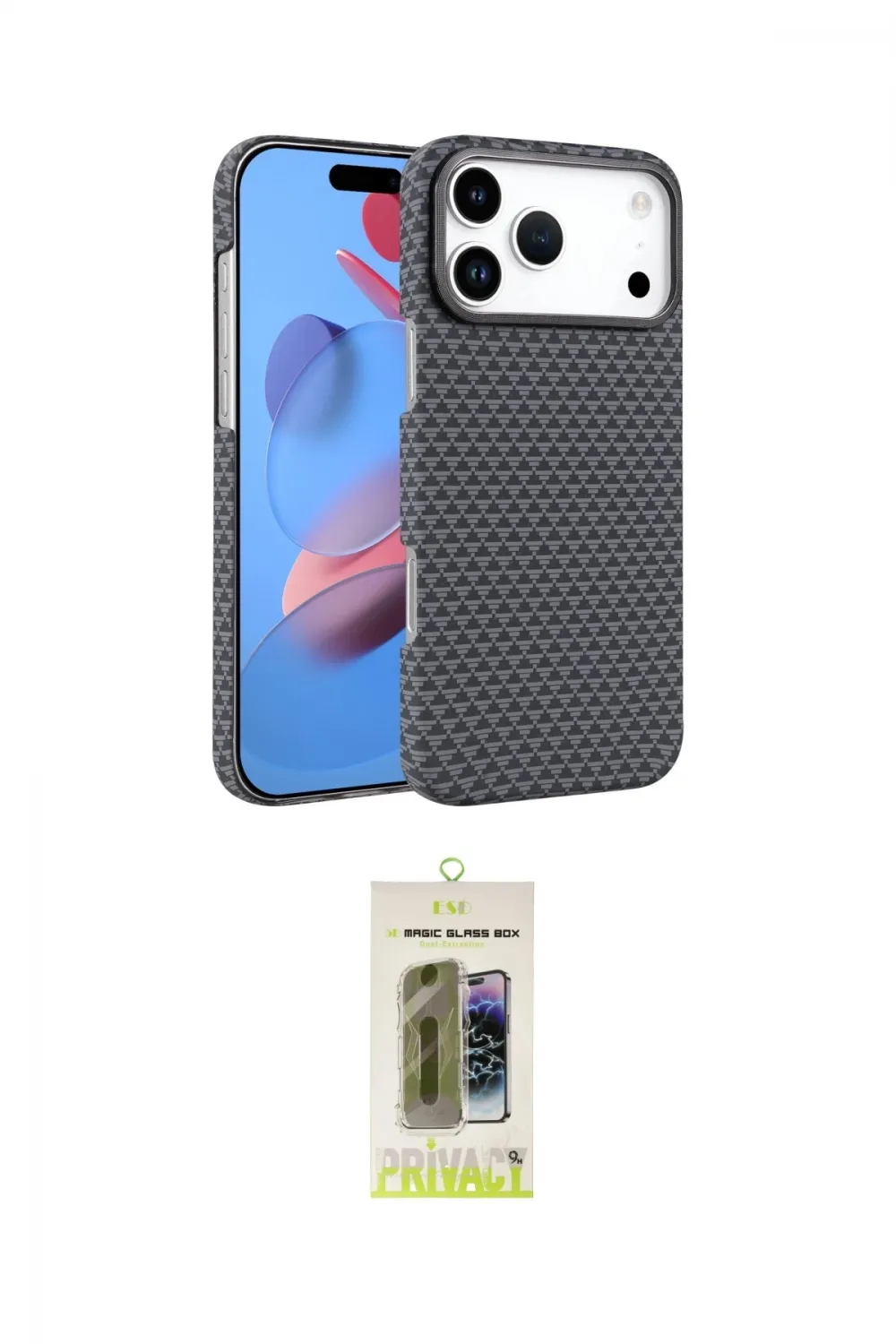 ieg™ iPhone 17 Pro Kılıf Doruk Serisi - Siyah Joko Magic 5D Hayalet Cam