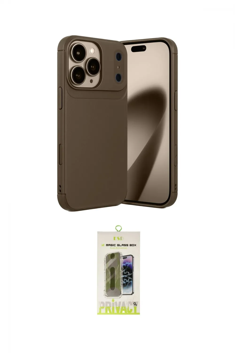 ieg™ iPhone 17 Pro Kılıf Eksen Form Prime - Siyah Joko Magic 5D Hayalet Cam