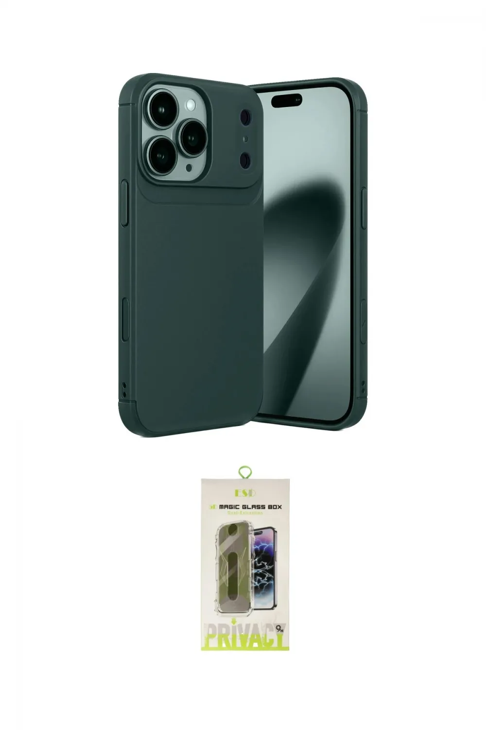 ieg™ iPhone 17 Pro Kılıf Eksen Form Prime - Siyah Joko Magic 5D Hayalet Cam