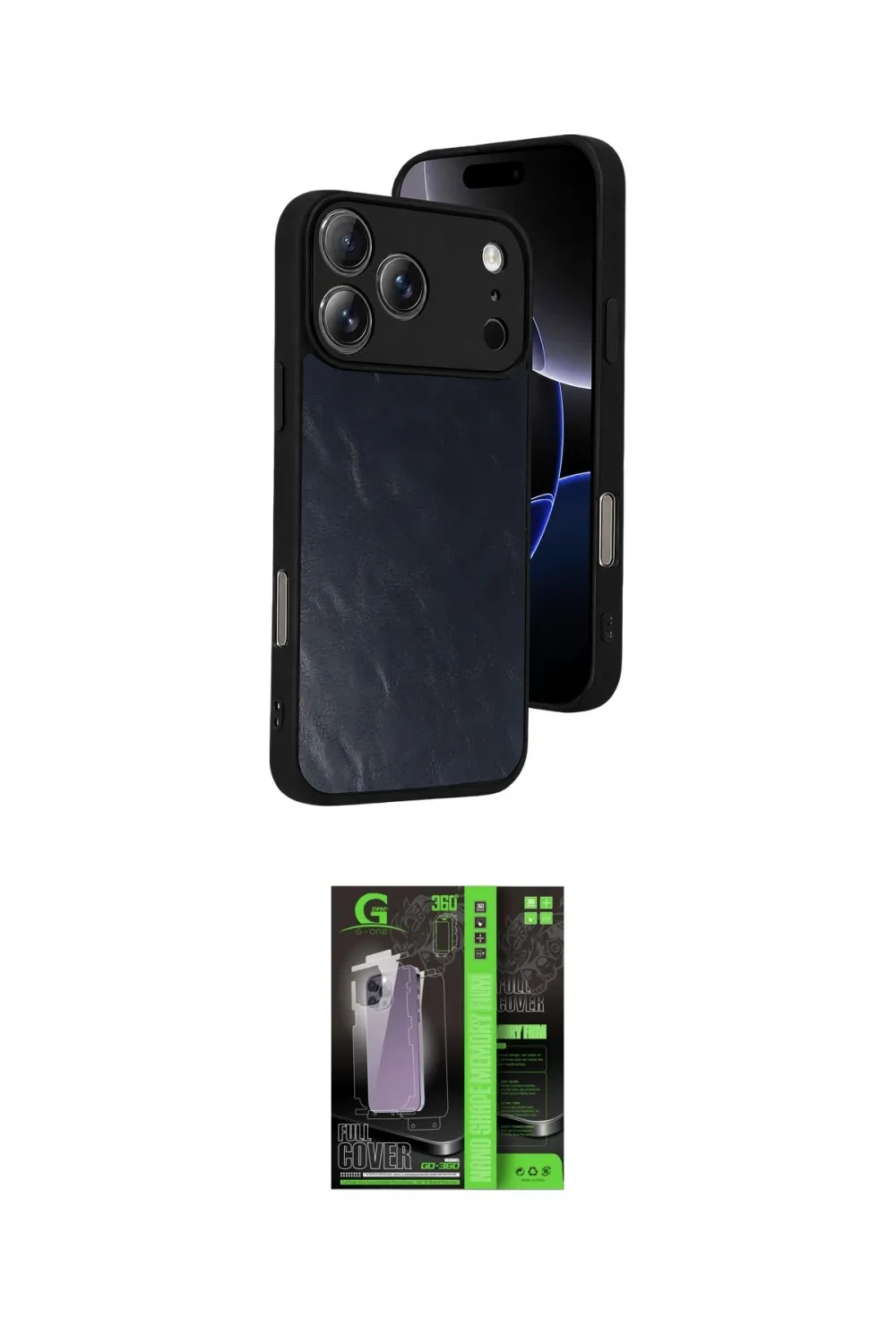 ieg™ iPhone 17 Pro Kılıf Kıvılcım Işık Serisi - Şeffaf 360 Full Body Arka Koruyucu