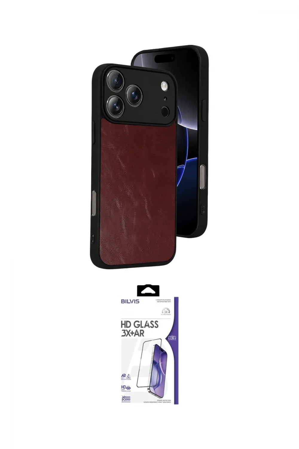 ieg™ iPhone 17 Pro Kılıf Kıvılcım Işık Serisi - Siyah Bilvis 3X AR HD Cam Ekran Koruyucu