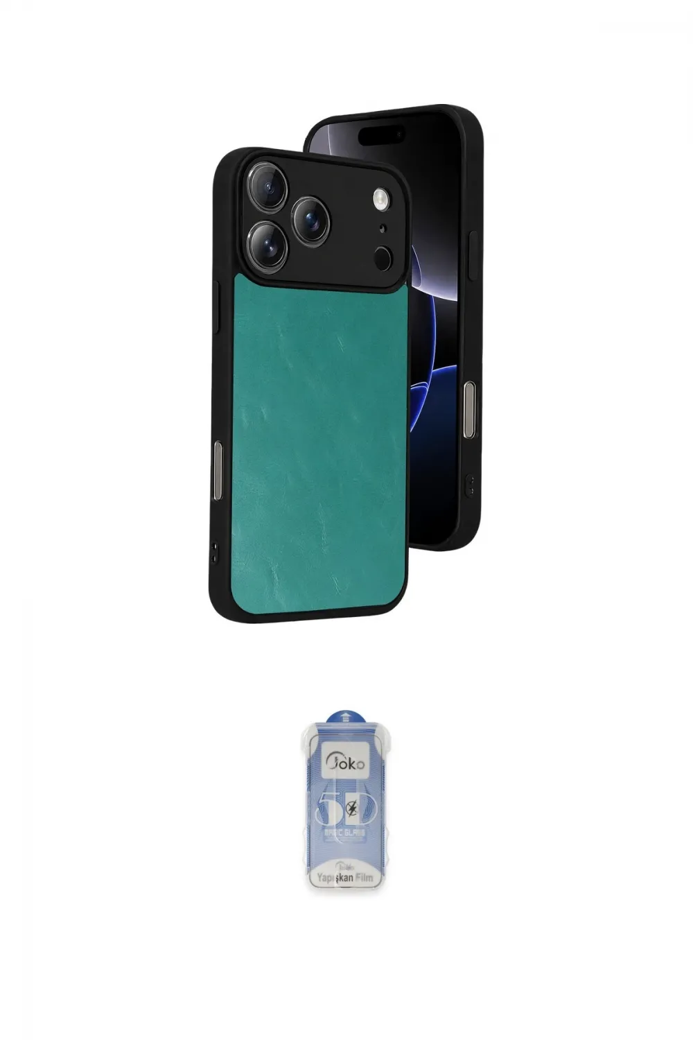 ieg™ iPhone 17 Pro Kılıf Kıvılcım Işık Serisi - Siyah Joko Magic 5D Cam