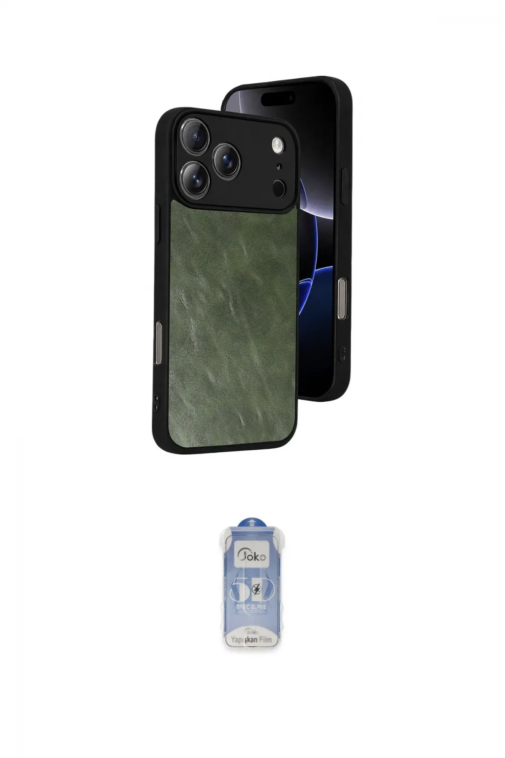 ieg™ iPhone 17 Pro Kılıf Kıvılcım Işık Serisi - Siyah Joko Magic 5D Cam