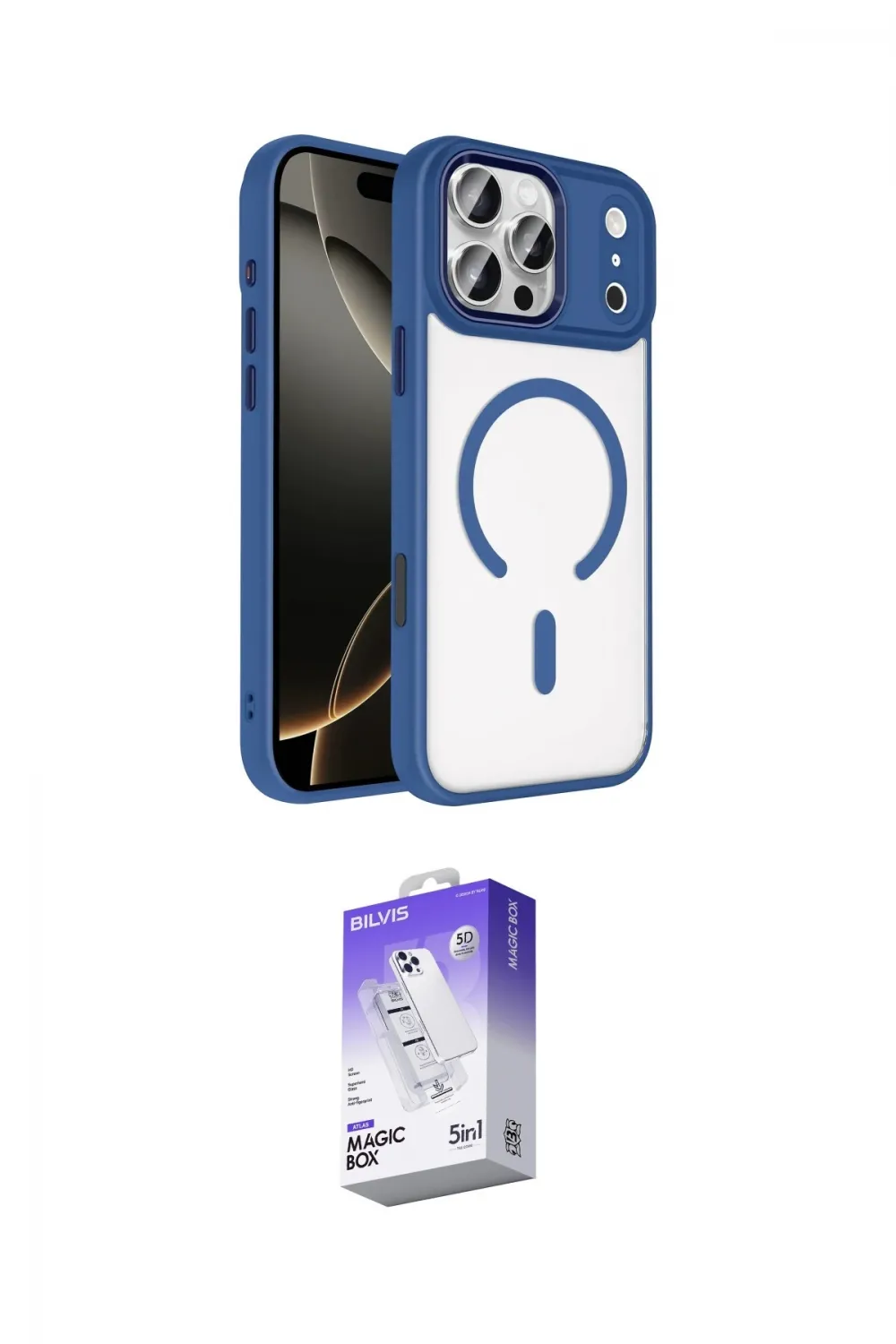 ieg™ iPhone 17 Pro Kılıf Kıvılcım Prime - Siyah Bilvis 5in1 3D Magic Cam Ekran Koruyucu
