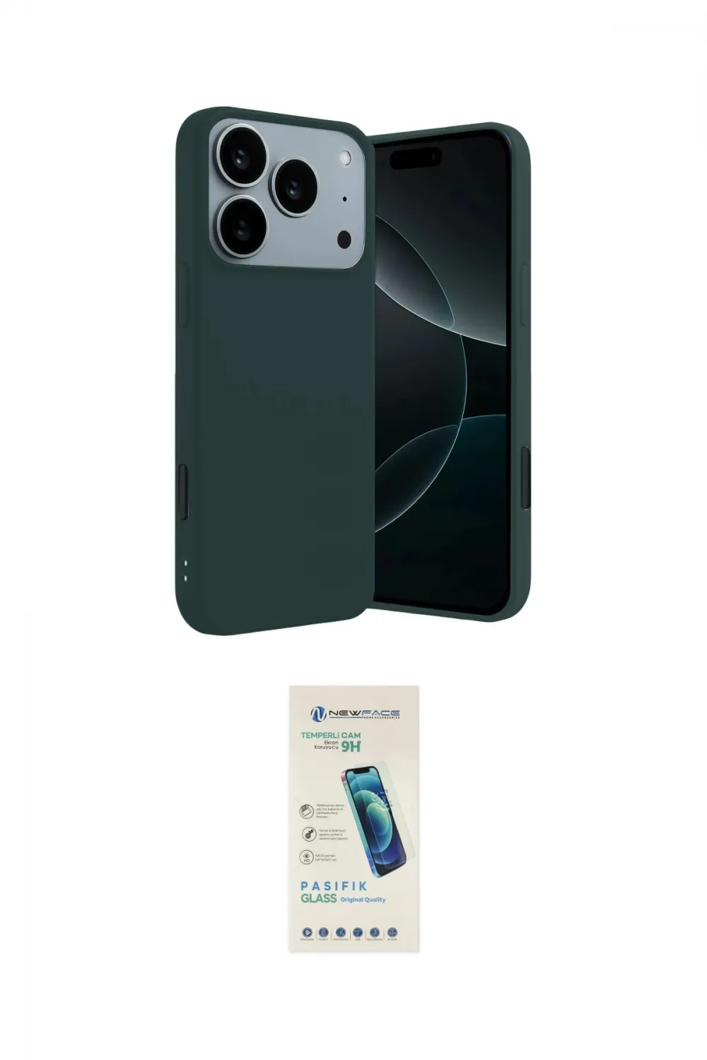 ieg™ iPhone 17 Pro Kılıf Kozmos Yansıma Özel Seri - Şeffaf Pasifik Cam Ekran Koruyucu