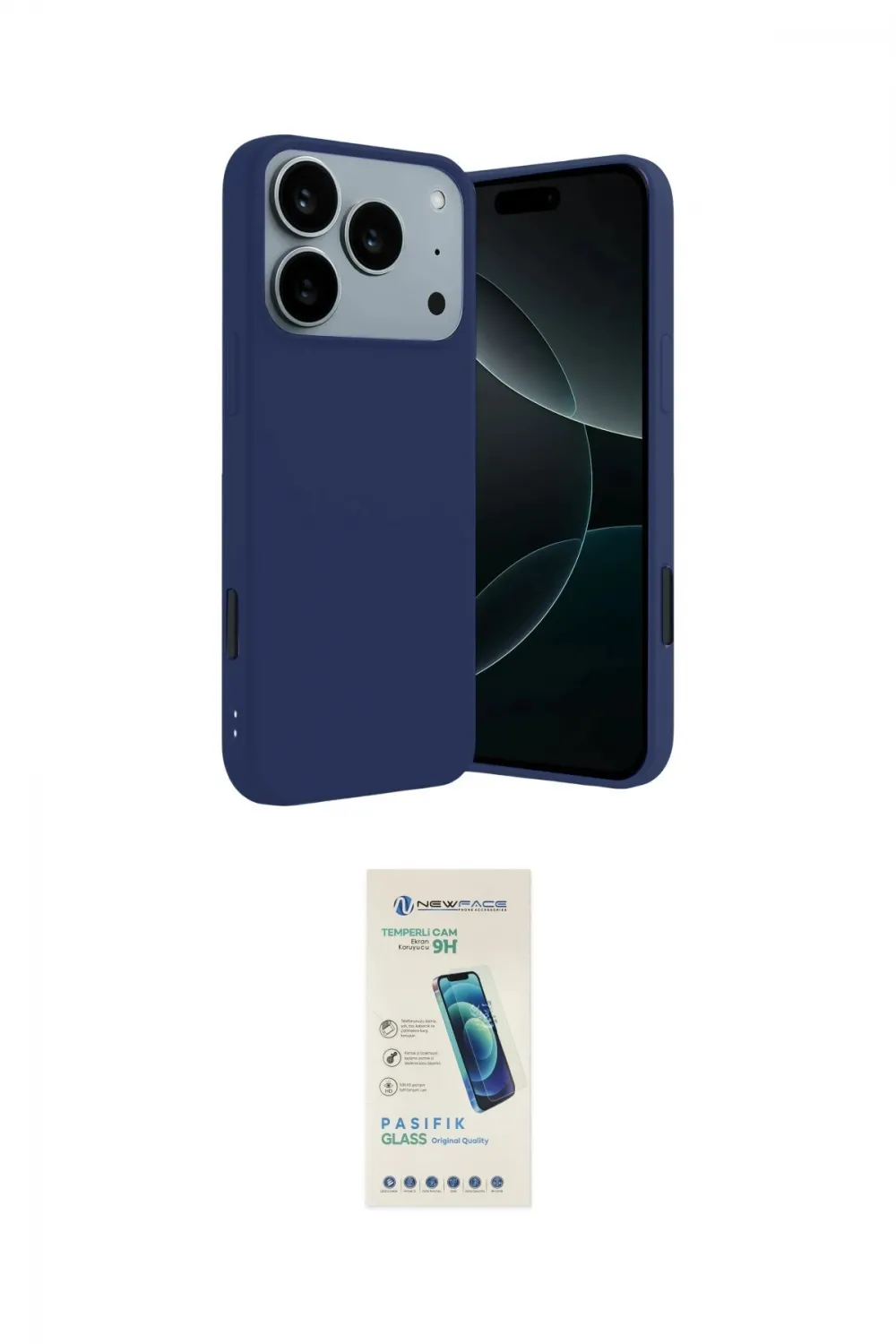 ieg™ iPhone 17 Pro Kılıf Kozmos Yansıma Özel Seri - Şeffaf Pasifik Cam Ekran Koruyucu