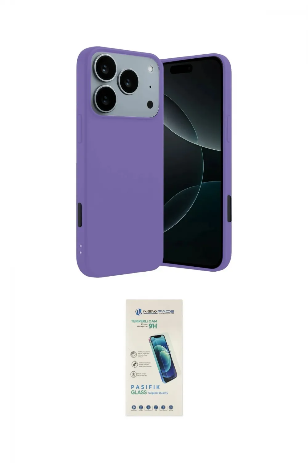 ieg™ iPhone 17 Pro Kılıf Kozmos Yansıma Özel Seri - Şeffaf Pasifik Cam Ekran Koruyucu