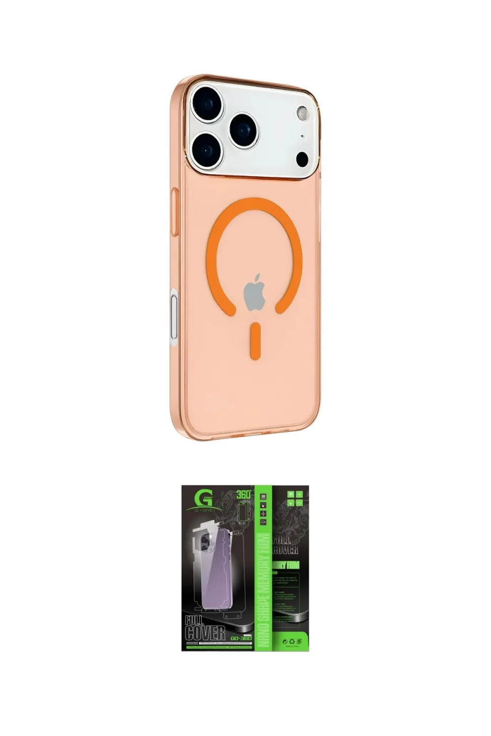 ieg™ iPhone 17 Pro Kılıf Kutup Klasik Serisi - Şeffaf 360 Full Body Arka Koruyucu