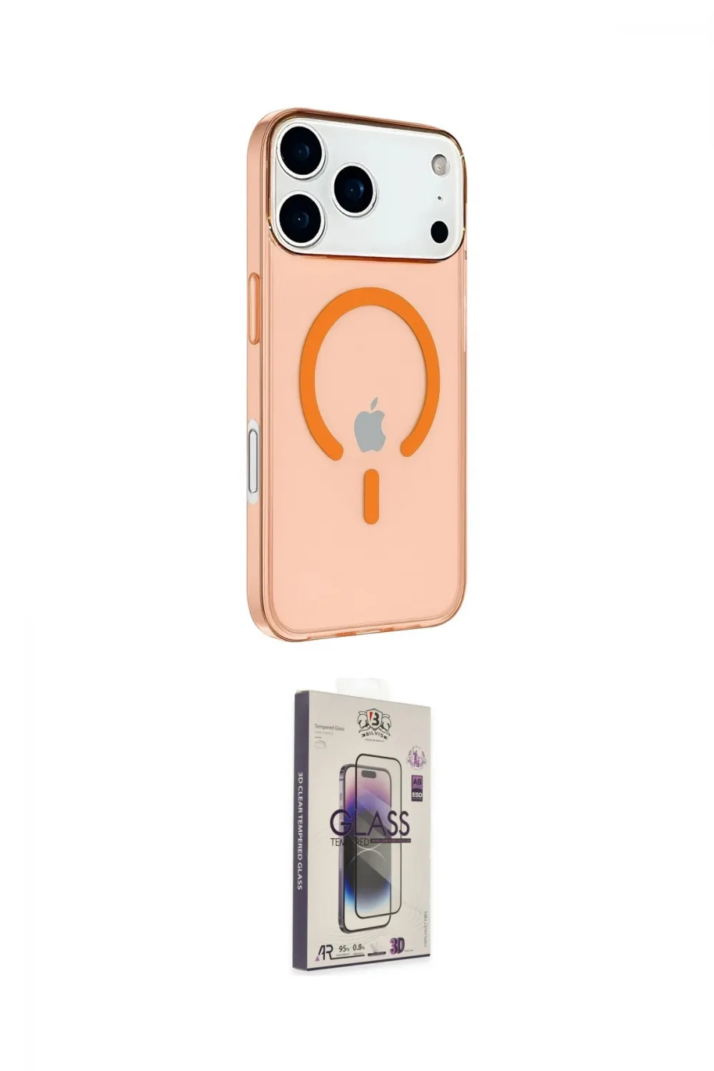 ieg™ iPhone 17 Pro Kılıf Kutup Klasik Serisi - Siyah Bilvis 3D Cam Ekran Koruyucu