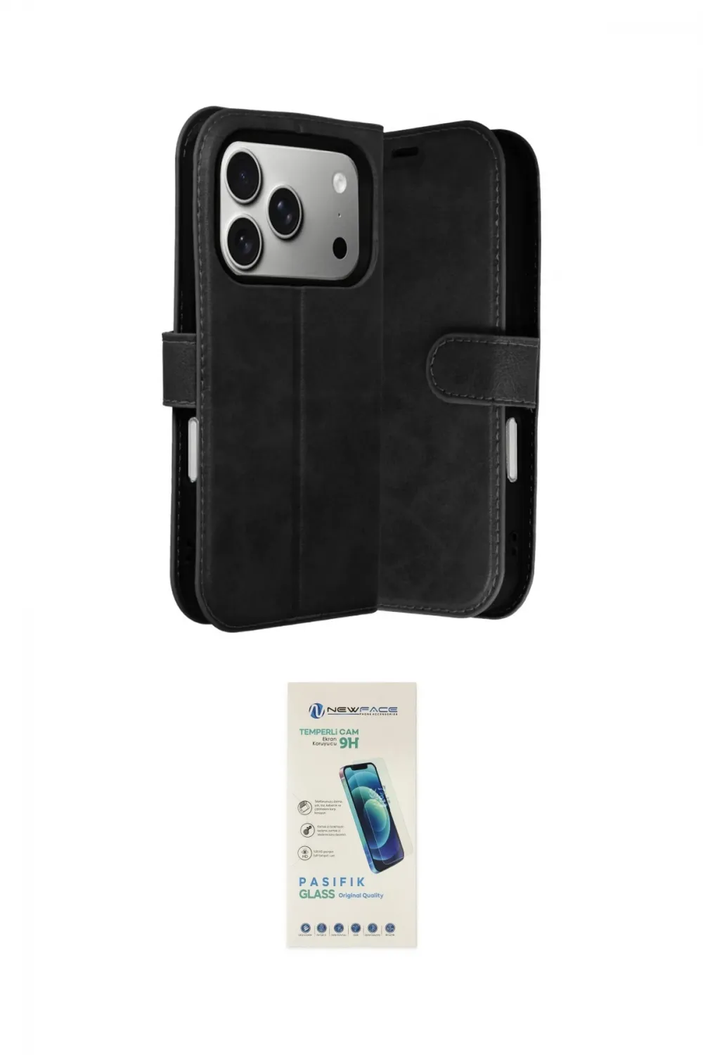 ieg™ iPhone 17 Pro Kılıf Siluet Işık Serisi - Şeffaf Pasifik Cam Ekran Koruyucu
