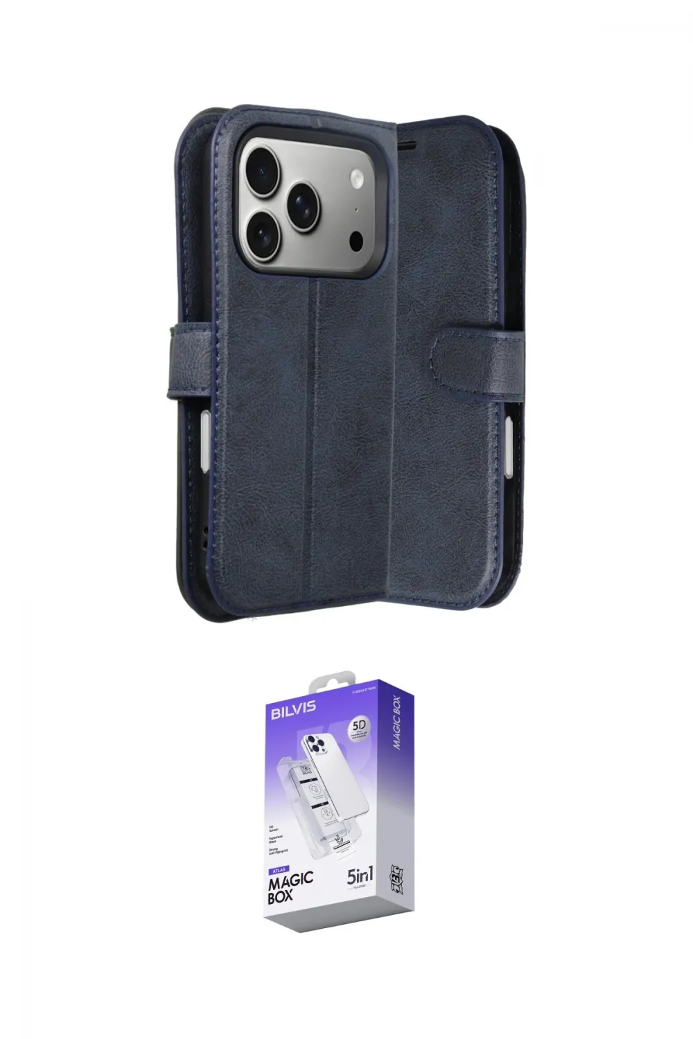 ieg™ iPhone 17 Pro Kılıf Siluet Işık Serisi - Siyah Bilvis 5in1 3D Magic Cam Ekran Koruyucu